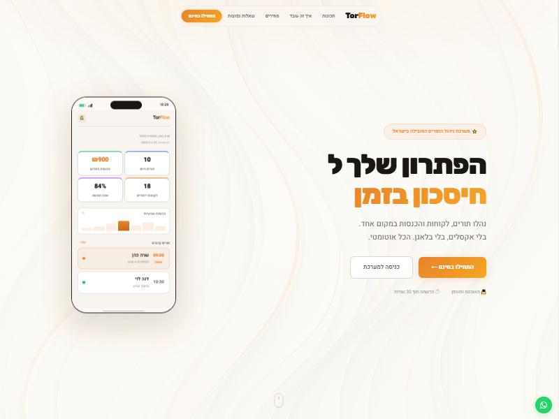 דף הנחיתה של TorFlow
